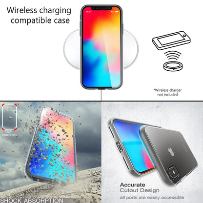 NALIA 360 Grad Handy Hülle für Apple iPhone XS Max, Full Cover Case Bumper Etui Transparent NALIA Transparente Hülle