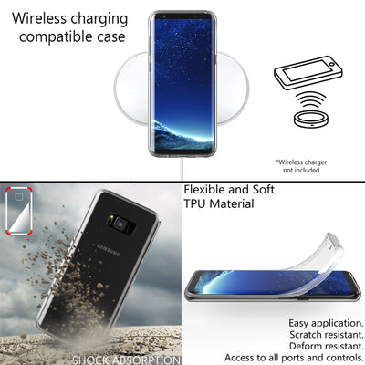 NALIA 360° Hülle für Samsung Galaxy S8 – Vorne & Hinten Schutz – 360GUARD (Full-Body Case) – Marke aus Berlin Schwarz NALIA Transparente Hülle