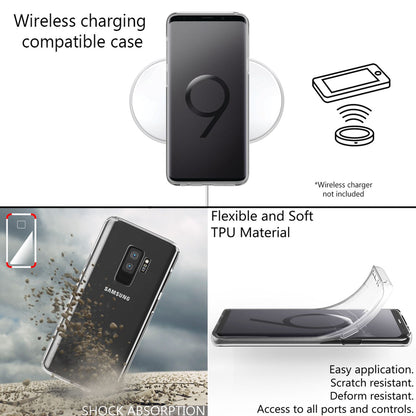 NALIA 360 Grad Handy Hülle für Samsung Galaxy S9 Plus, Full Cover Rundum Case Transparent NALIA Transparente Hülle