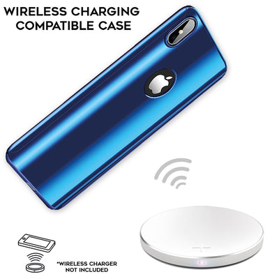 NALIA 360 Grad Handyhülle kompatibel mit Apple iPhone XS Max, Full-Cover & Schutzglas vorne hinten Hülle Doppel-Schutz Dünn Ganzkörper Case Etui Handy-Tasche Bumper & Displayschutz Rose Gold NALIA GlasSchutz