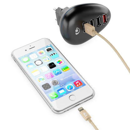 NALIA 2m USB Sync Daten Kabel für iPhone iPad iPod, Ladekabel Nylon Phone Cable