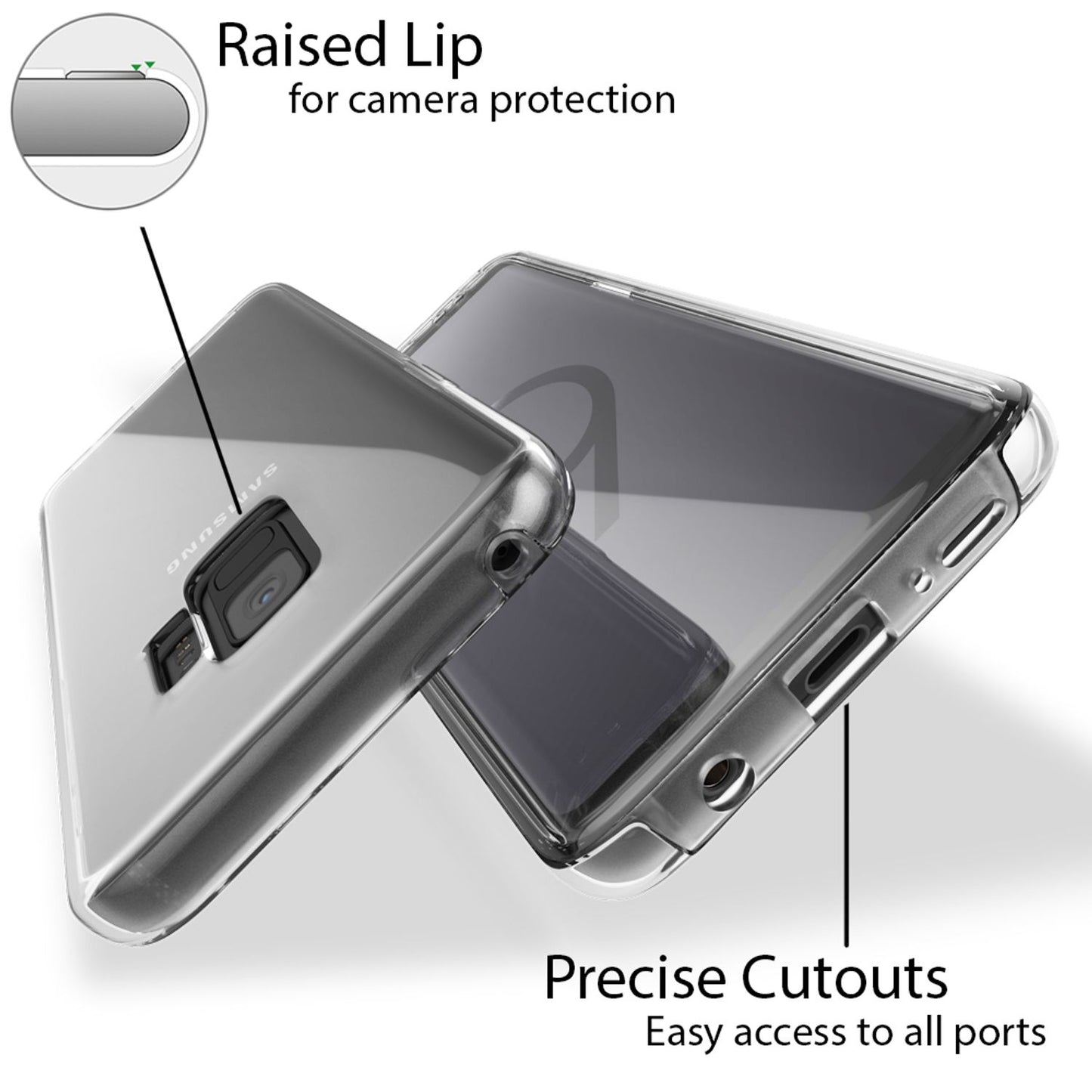 NALIA 360 Grad Handy Hülle für Samsung Galaxy S9, Full Cover Case Bumper Etui