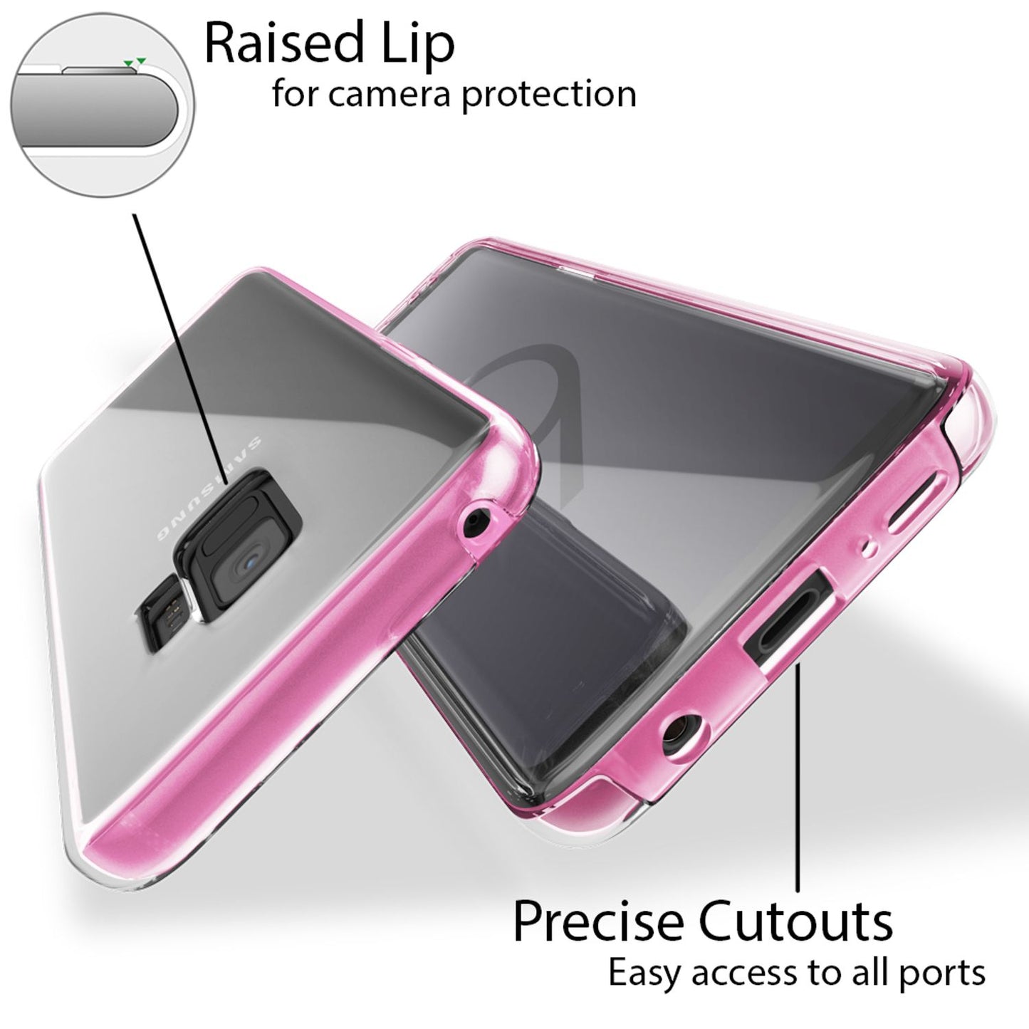 NALIA 360 Grad Handy Hülle für Samsung Galaxy S9, Full Cover Case Bumper Etui