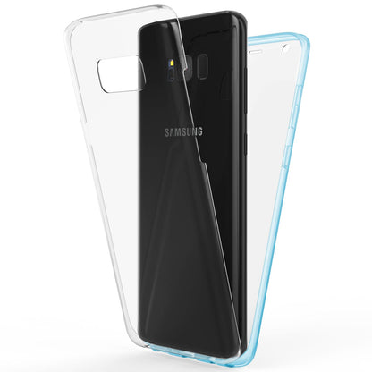 NALIA 360 Grad Handy Hülle für Samsung Galaxy S8, Full Cover Silikon Bumper Etui