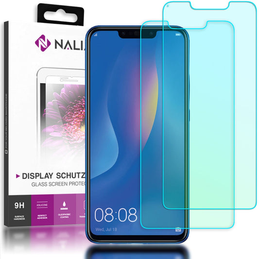 NALIA (2-Pack) Schutzglas kompatibel mit Huawei P Smart Plus, 9H Tempered Glass