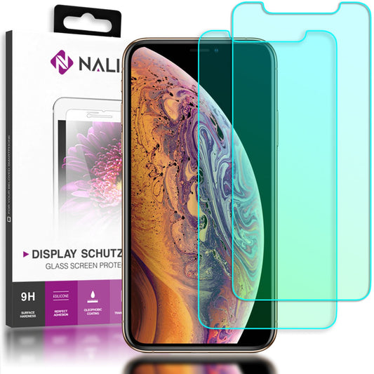 NALIA 2 Pack Schutz Glas für iPhone 11 Pro / iPhone X XS, Display Schutz Folie