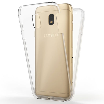 NALIA 360 Grad Handy Hülle für Samsung Galaxy J3 2017, Full Cover Case Bumper
