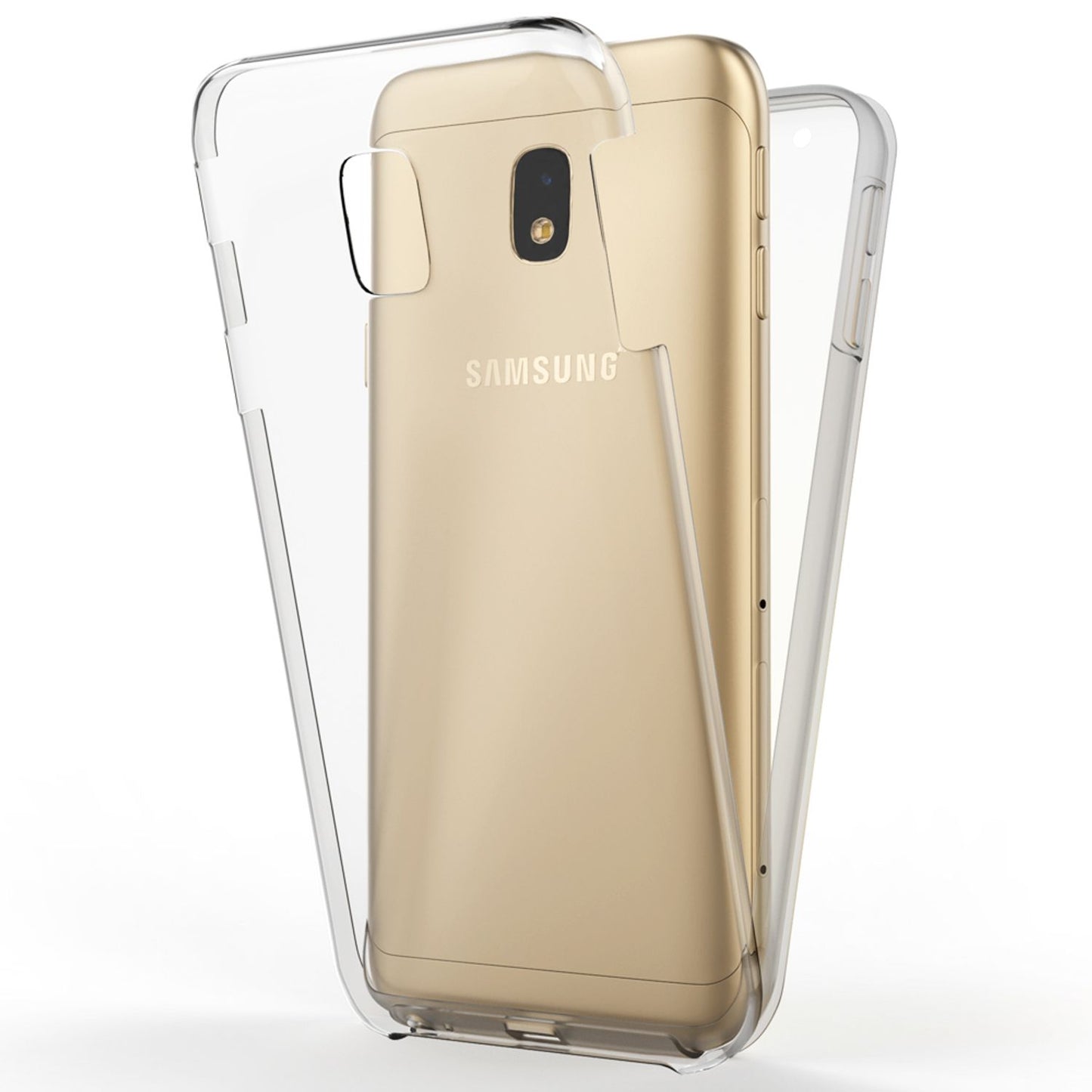 NALIA 360 Grad Handy Hülle für Samsung Galaxy J5 2017, Full Cover Case Bumper