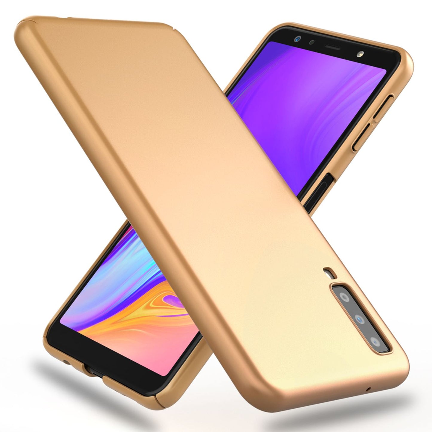 NALIA Handyhülle kompatibel mit Samsung Galaxy A7 2018, Dünnes Hard Case Cover
