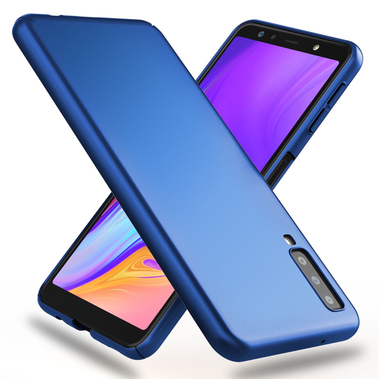NALIA Handyhülle kompatibel mit Samsung Galaxy A7 2018, Dünnes Hard Case Cover