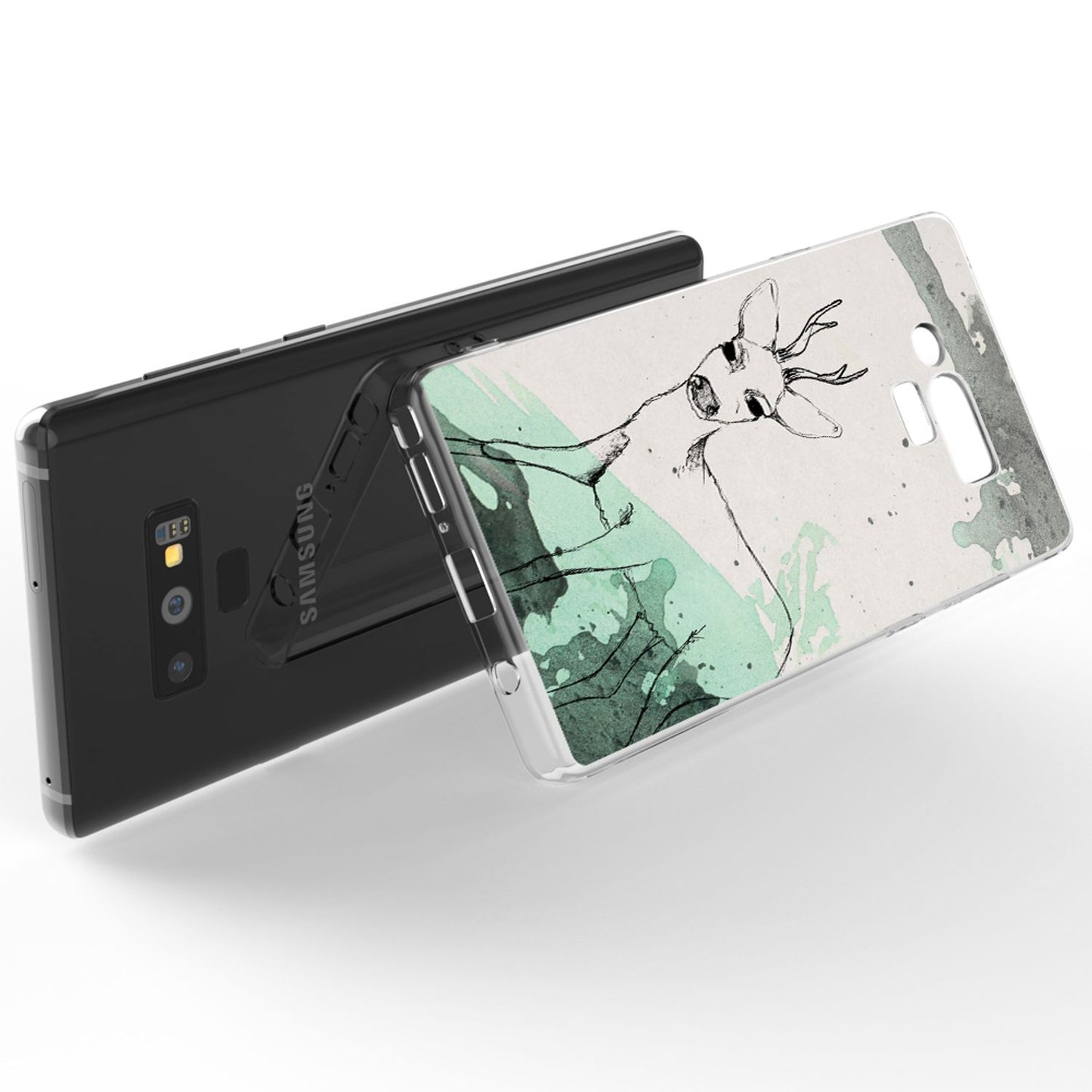 NALIA Hülle für Samsung Galaxy Note 9, Slim Handyhülle Motiv Silikon Case Cover