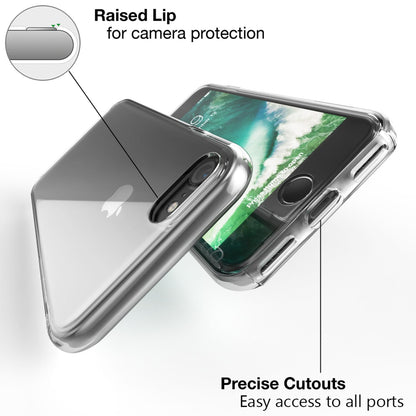 NALIA 360° Handy Hülle für iPhone SE 2022 / SE 2020 / 8 / 7, Case Cover Schutz