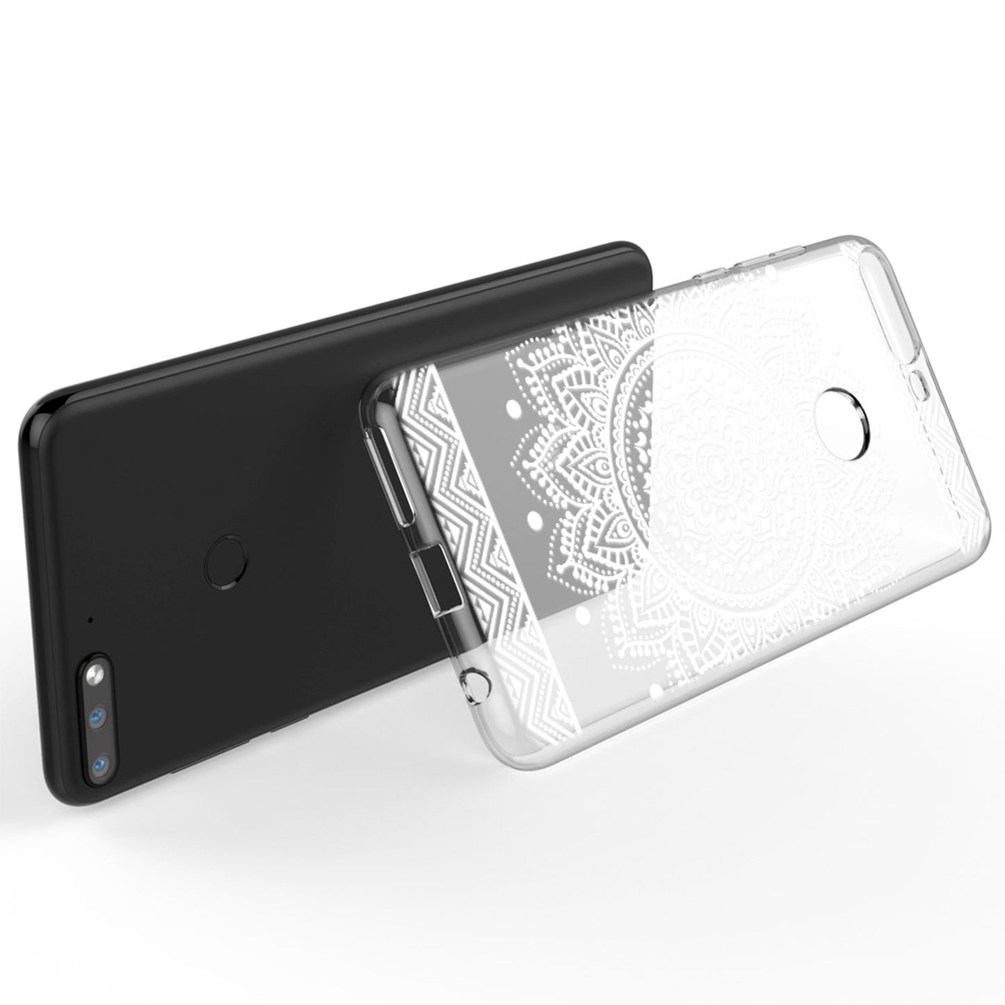 NALIA Hülle für Huawei Y7 (18), Slim Handyhülle Silikon Motiv Case Schutz Cover