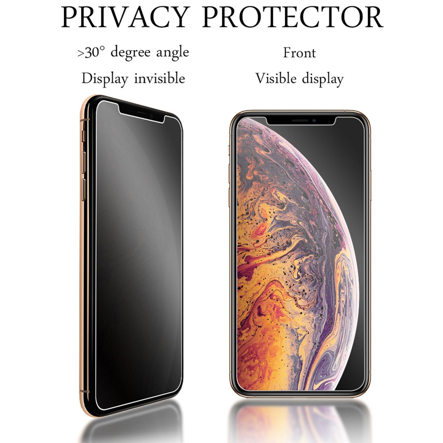 NALIA Sicht Schutzglas für iPhone 11 Pro / iPhone X XS, Anti Spy Glas Privacy