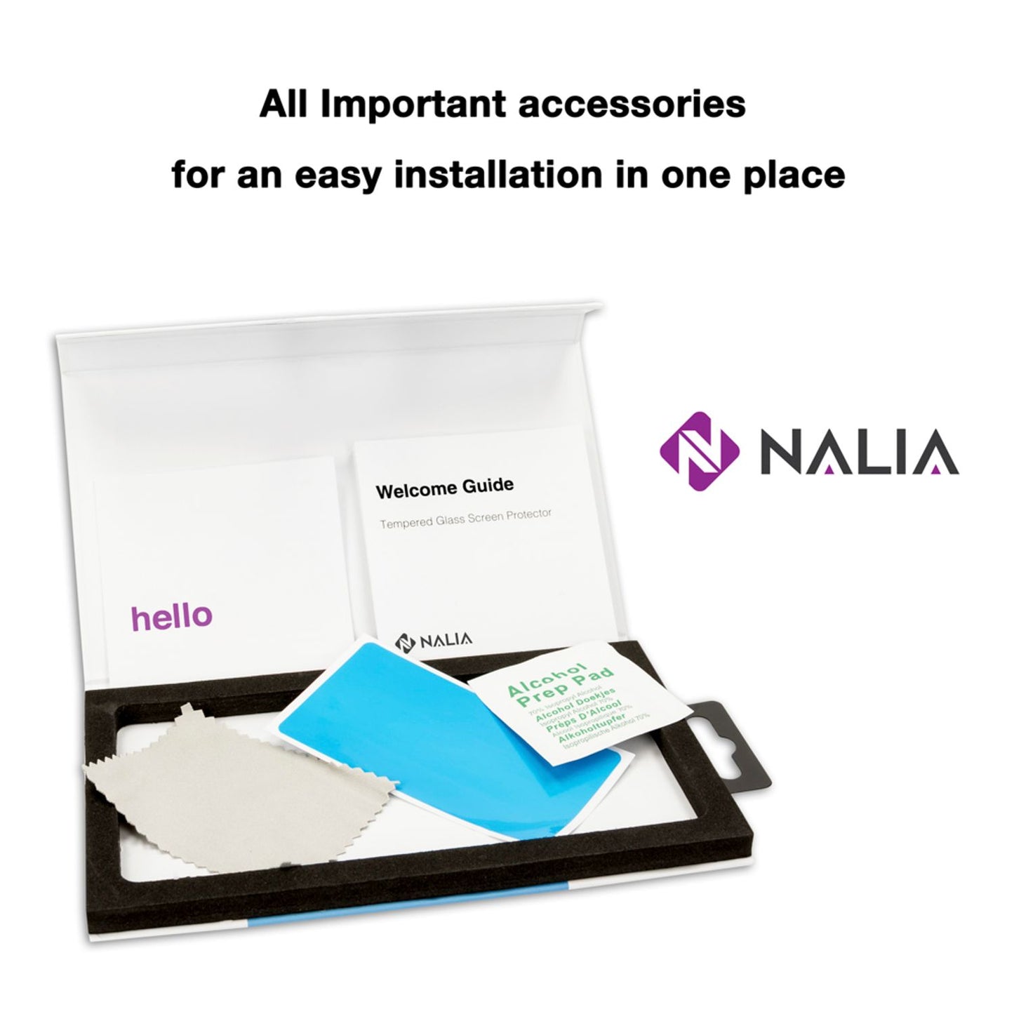NALIA 2 Pack Display-Schutzglas für Nokia 7.1 (2018), Handy Bildschirm Glas