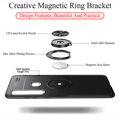 NALIA Ring Hülle kompatibel mit Samsung Galaxy A9 2018, Cover für KFZ Halterung