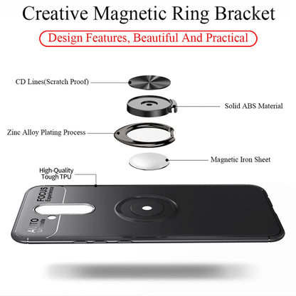 NALIA Ring Hülle kompatibel mit Huawei Mate20 Lite, Cover für KFZ Halterung