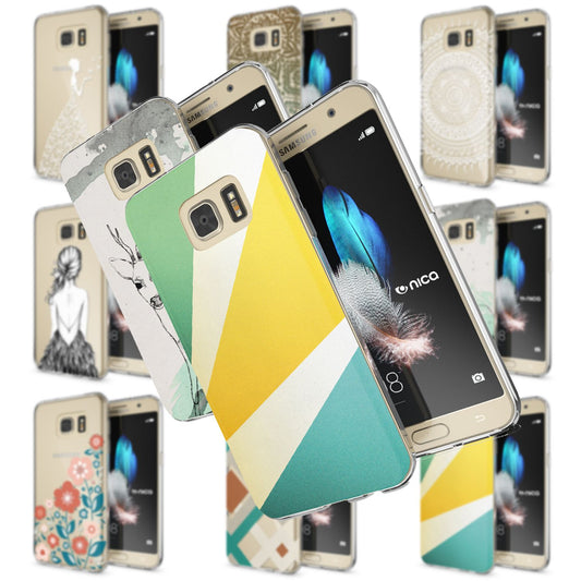 Samsung Galaxy S7 Hülle Handyhülle von NALIA, Slim Silikon Crystal Motiv Cover
