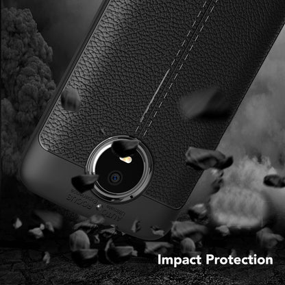 Motorola Moto G5S Leder Look Handy Hülle von NALIA, TPU Silikon case Cover Schutz