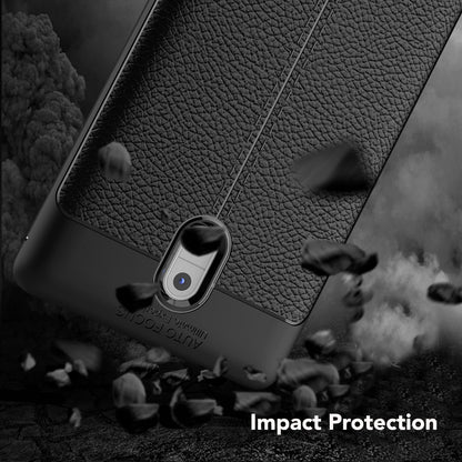 NALIA Hülle für Nokia 3, Leder Look Handyhülle Slim Silikon Cover Schutz Case