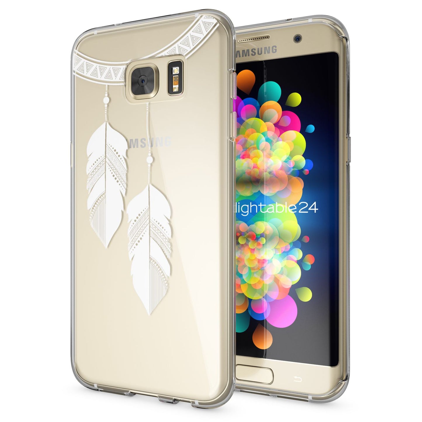 Samsung Galaxy S7 Edge Handy Hülle von NALIA, Silikon Case Motiv TPU Cover Bumper