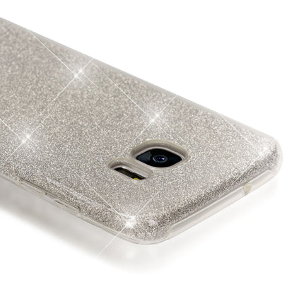 Samsung Galaxy S7 Edge Handy Hülle von NALIA, Glitzer Glitter Silikon Case Cover
