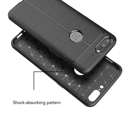 OnePlus 5 Leder Look Handy Hülle von NALIA, TPU Silikon Cover Case Schutz Dünn