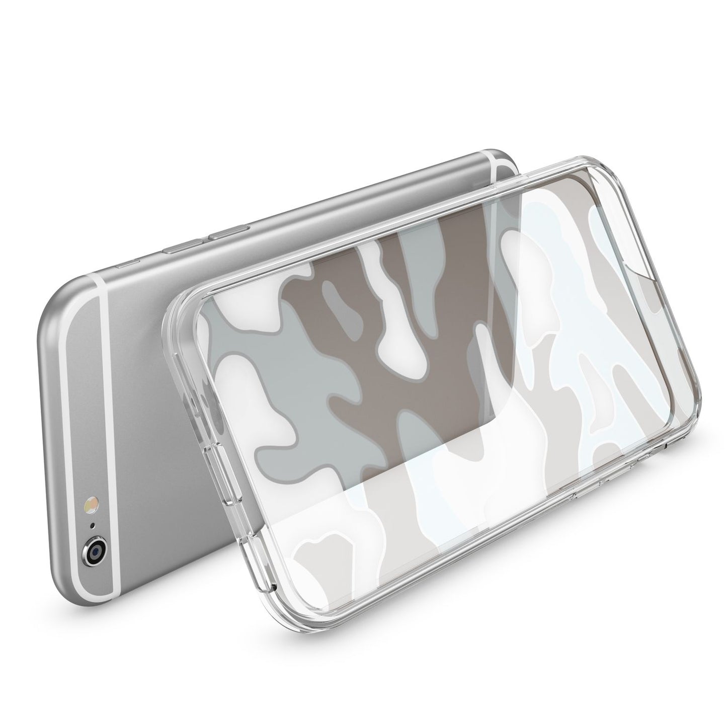 NALIA Handy Hülle für iPhone SE 2020 / 8 / 7, Camouflage Case Schutz Cover Etui