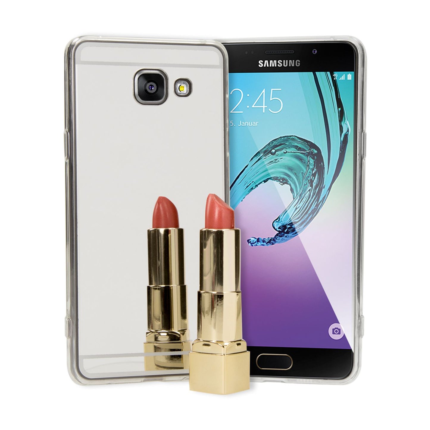 Samsung Galaxy A3 2016 Spiegel Handy Hülle von NALIA, Mirror Case Cover Schutz