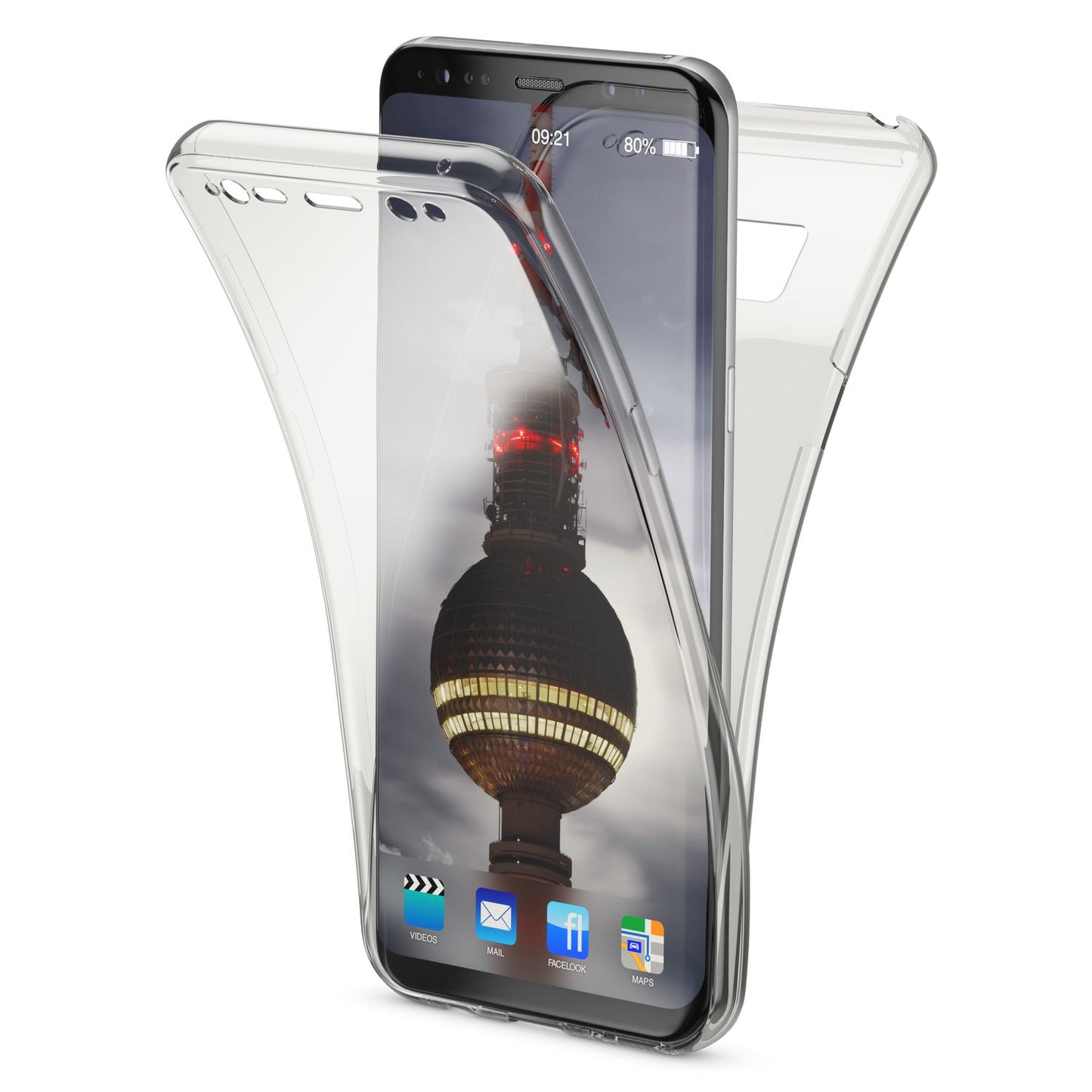 NALIA 360 Grad Hülle für Samsung Galaxy S8 Plus, Full Cover Rundum Doppel Schutz