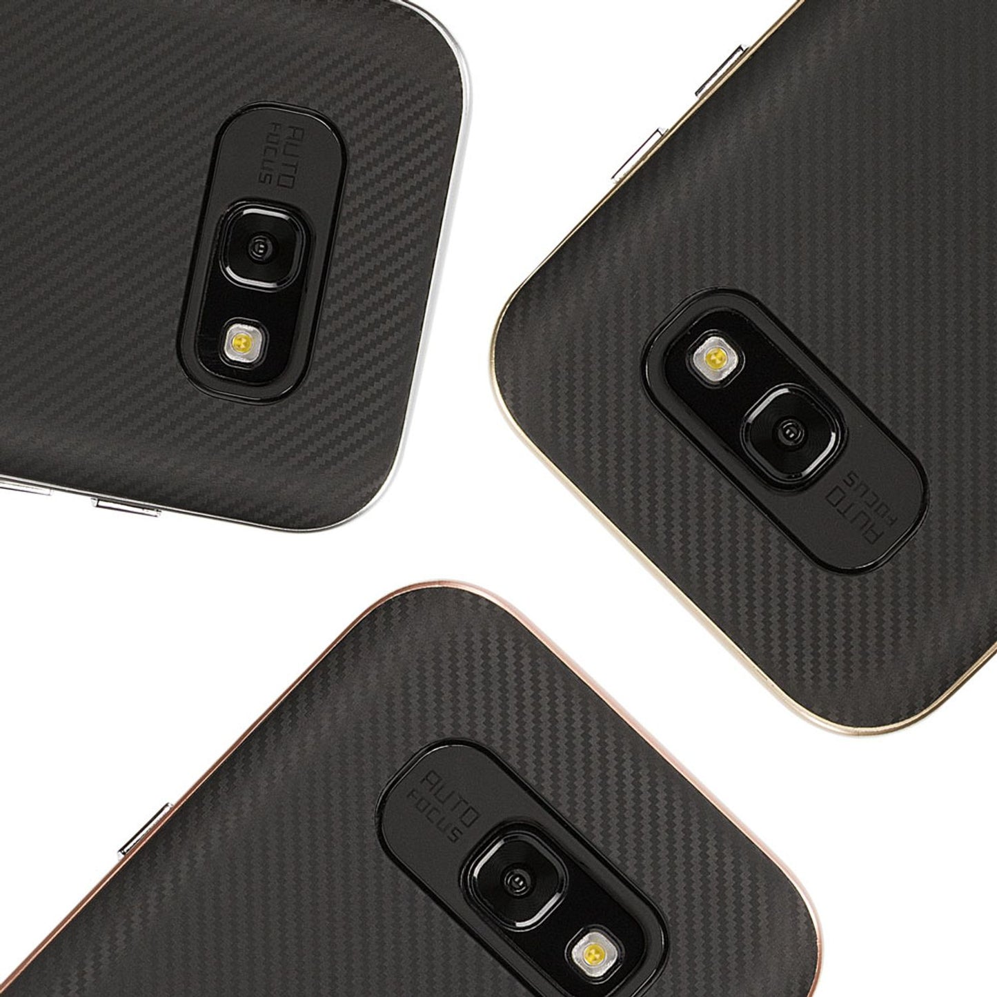 Samsung Galaxy A5 17 Handy Hülle Carbon Case von NALIA, Silikon Cover mit Bumper