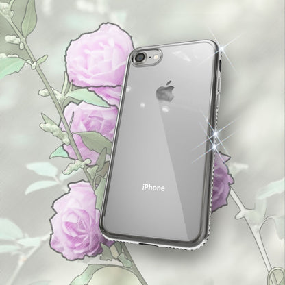 NALIA Handy Hülle für iPhone SE 2020 / 8 / 7, Schutz Case Strass Bumper Cover