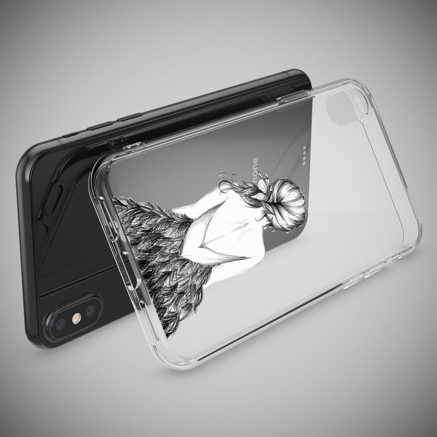 NALIA Hülle für iPhone XS Max, Slim Silikon Motiv Case Cover, Schutzhülle Dünn