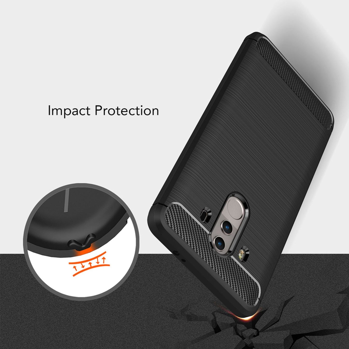Huawei Mate 10 Pro Handy Hülle von NALIA, Carbon Look Silikon Case Cover Dünn