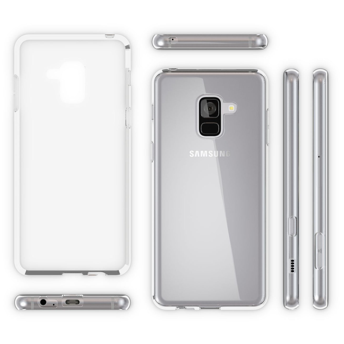 Samsung Galaxy A8 2018 Handy Hülle von NALIA Case Cover Schutz Transparent Klar