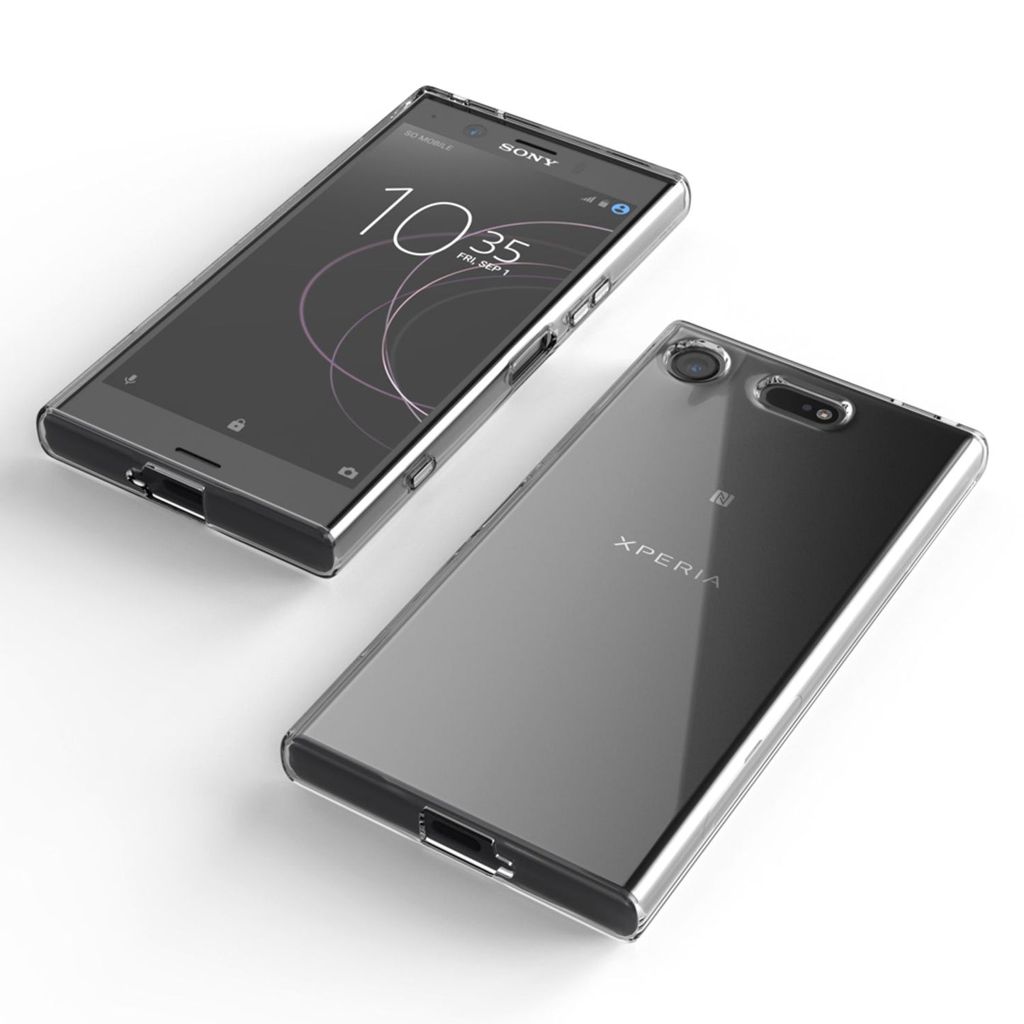 NALIA Handy Hülle für Sony Xperia XZ1, Silikon Case Cover Schutz Tasche Bumper