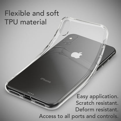 NALIA Hülle für iPhone X XS, Slim Silikon Motiv Cover Handy Schutz Case Bumper