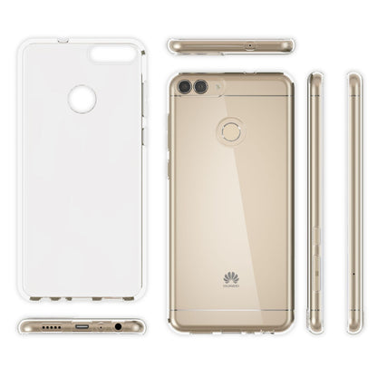 Huawei P Smart Handy Hülle von NALIA, Case Cover Transparent Schutzhülle Silikon