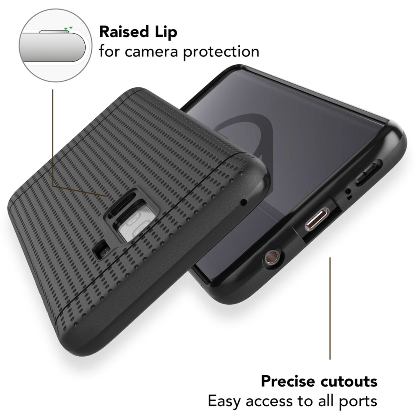 Samsung Galaxy S9 Plus Handy Hülle von NALIA, Silikon Cover Case Punkte Bumper