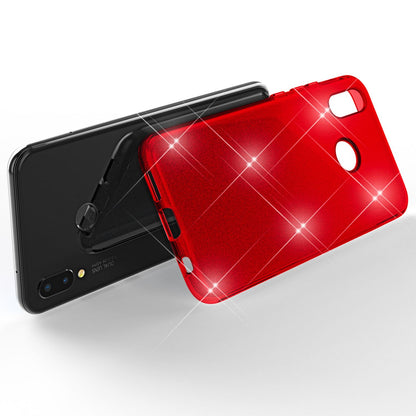 Huawei P20 Lite Hülle Handyhülle von NALIA, Glitzer Silikon-Case Back-Cover