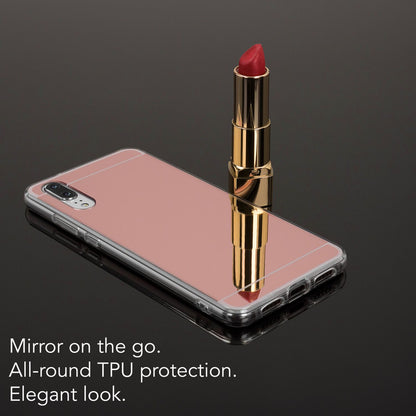 Huawei P20 Spiegel Handy Hülle von NALIA, Slim Silikon Mirror Case Cover Schutz