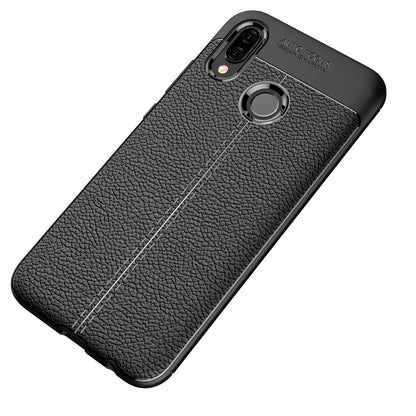 NALIA Handy Hülle für Huawei P20 Lite, Leder Look Silikon Slim Cover Case Schutz