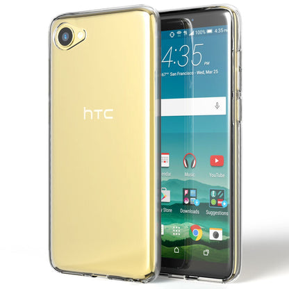 HTC Desire 12  Handy Hülle von NALIA, Transparentes Silikon Case Cover Schutz