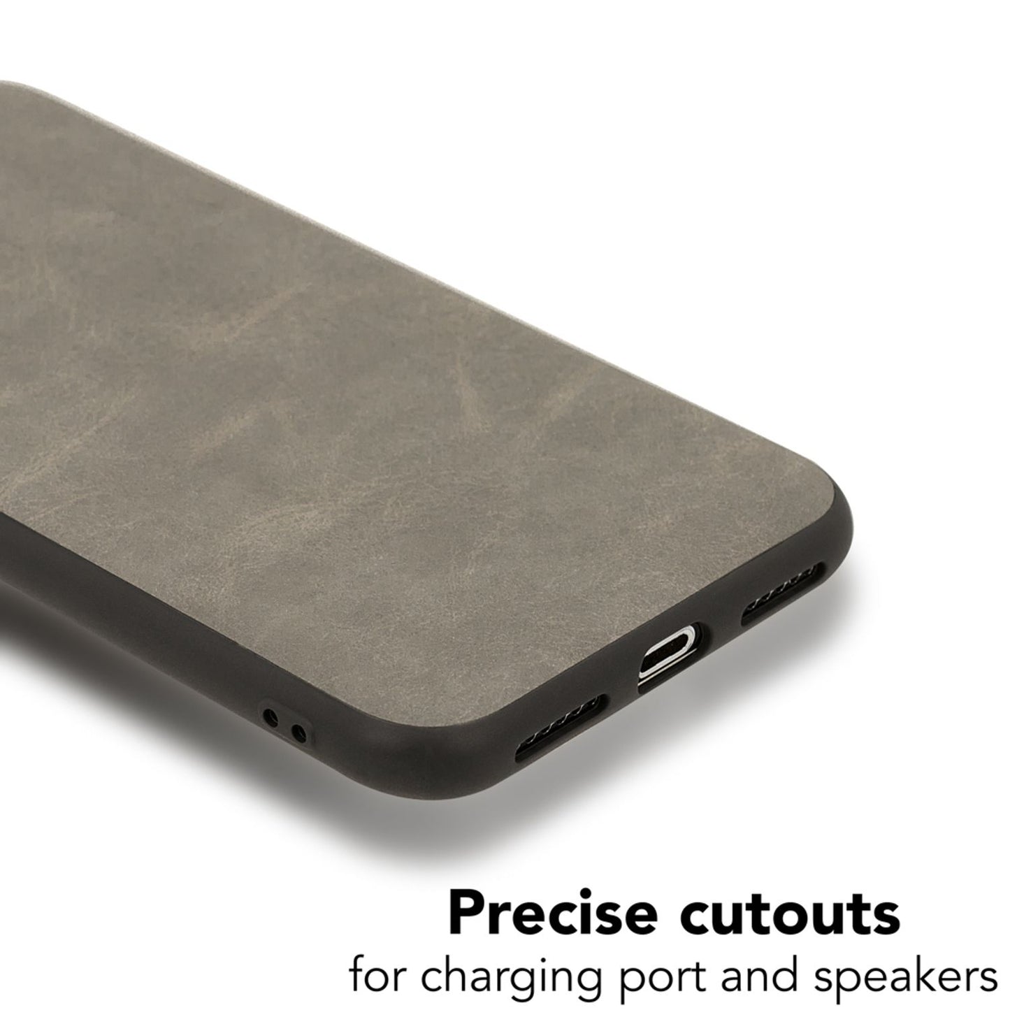 NALIA Kunstleder Hülle für iPhone X / XS, Slim Schutz Case Handy Cover Bumper
