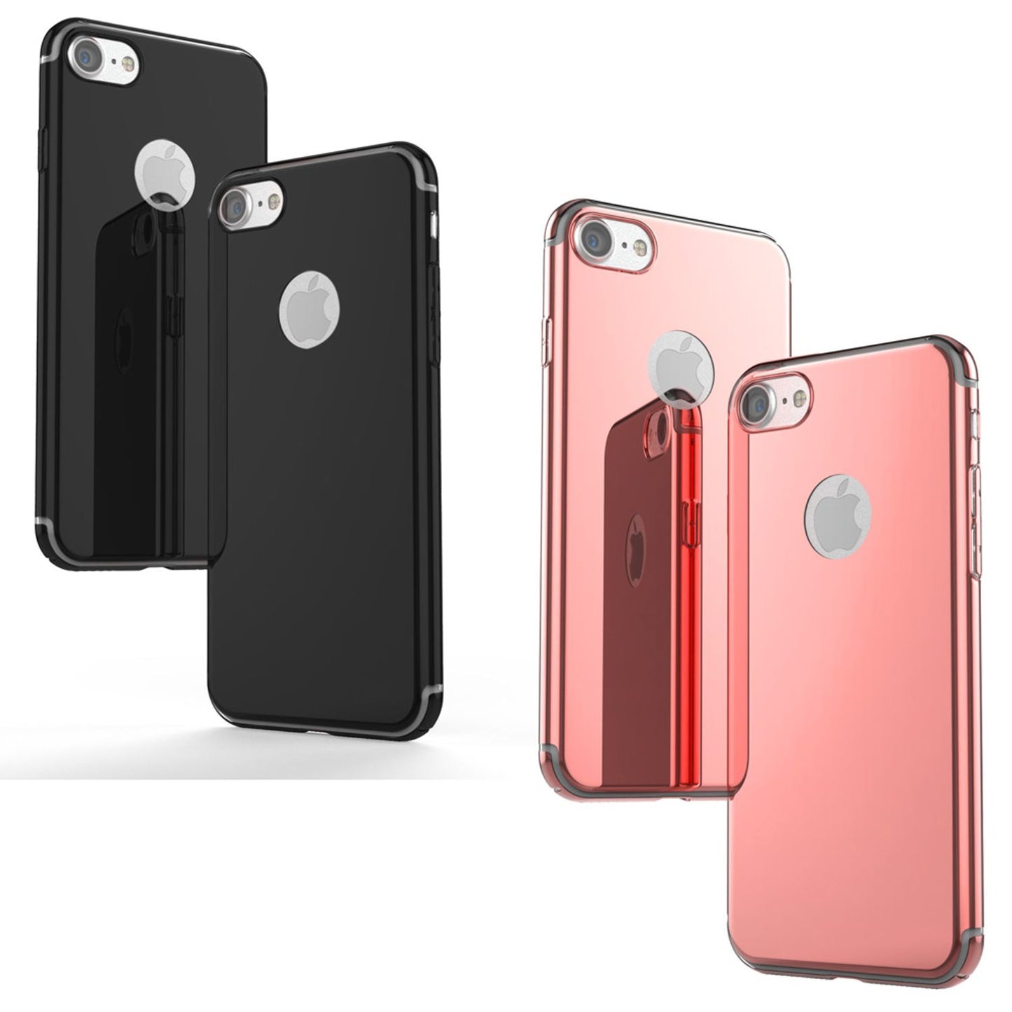 iPhone 7 Spiegel Handy Hülle von NALIA, Ultra Slim Cover Mirror Case Hard Cover