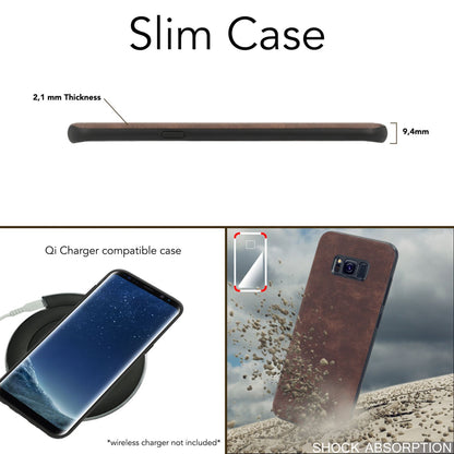 Samsung Galaxy S8 Plus Kunstleder Hülle von NALIA, stoßfeste Schutzhülle, dünne Handyhülle