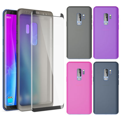 NALIA 360 Grad Handy Hülle für Samsung Galaxy S9 Plus, Full Cover Case Silikon