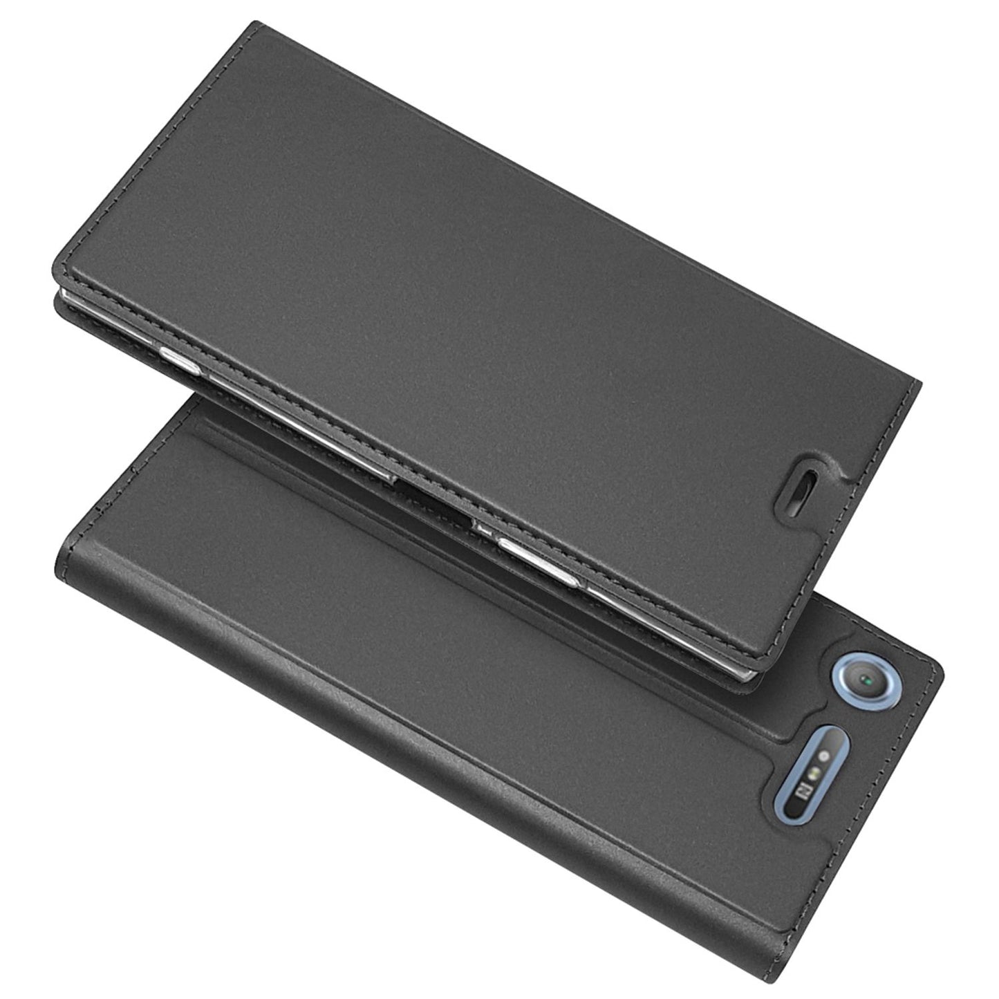 Sony Xperia XZ1 Hülle Flipcase von NALIA, Slim Kickstand Handyhülle Schutz