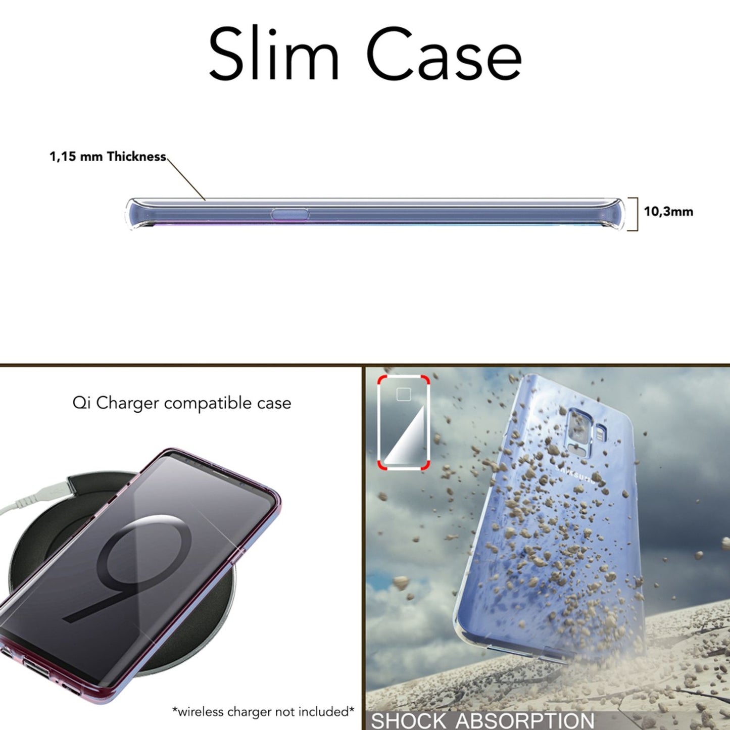 Samsung Galaxy S9 Plus Handy Hülle von NALIA, Slim Silikon Case Schutz Cover