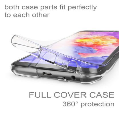 NALIA Glitzer Hülle 360 Grad für Samsung Galaxy A6 Plus, Handyhülle Full Cover